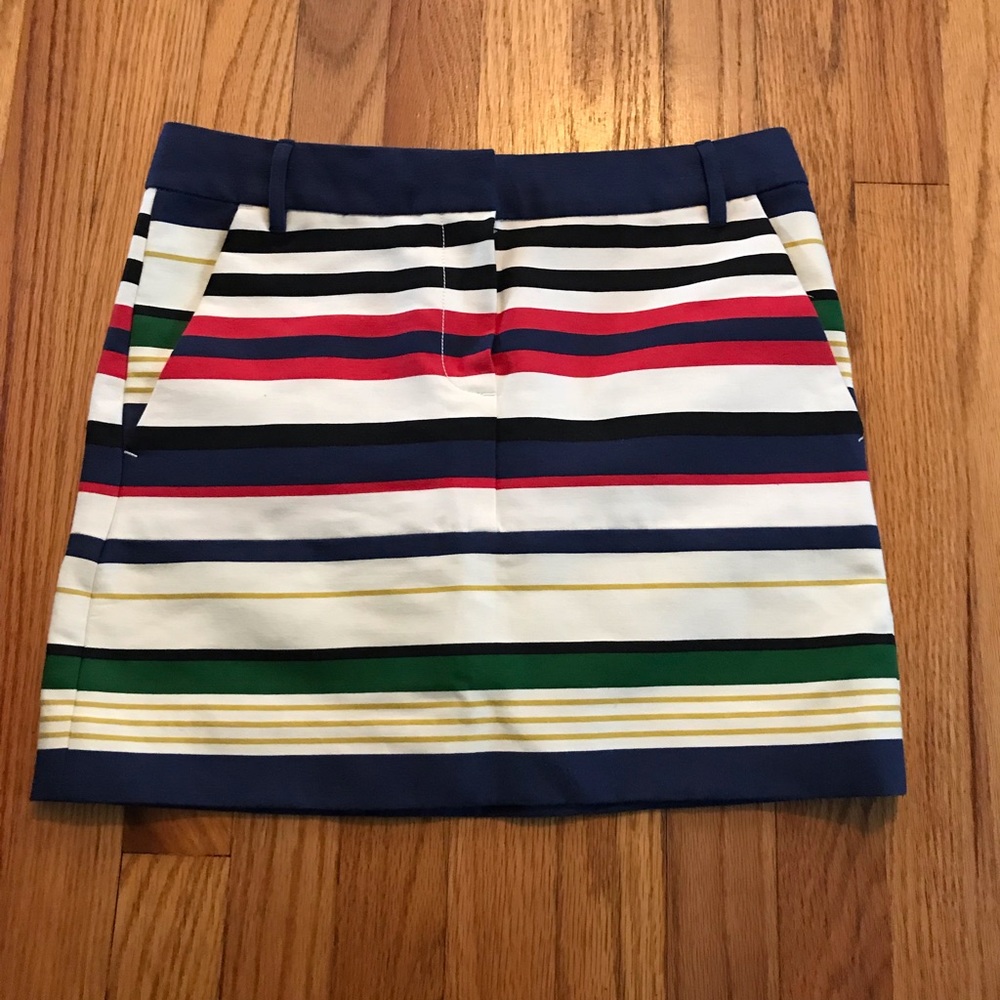 J Crew striped skirt size 0